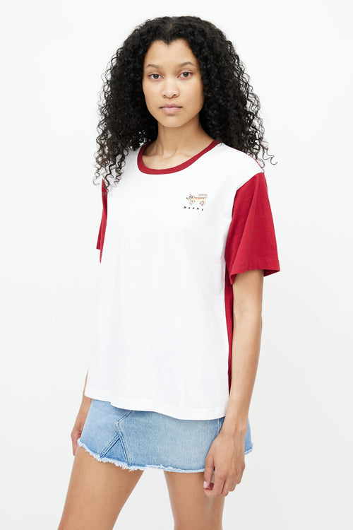 Marni Capsule 2022 Red 
White Graphic T-Shirt