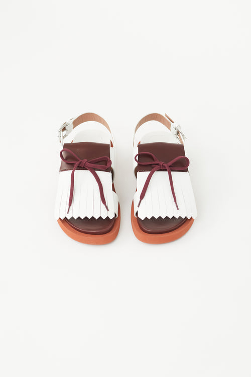 Marni White 
Multicolour Lace Up Sandal