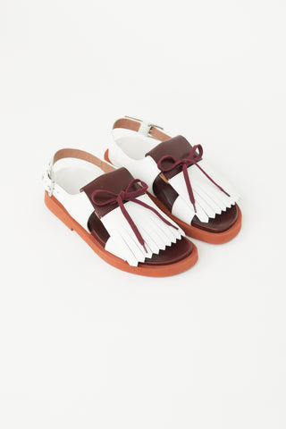 Marni White 
Multicolour Lace Up Sandal