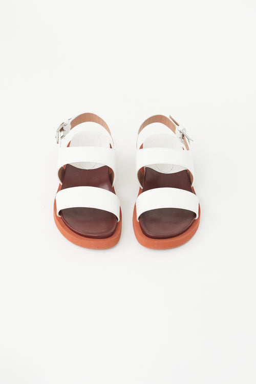 Marni White 
Multicolour Lace Up Sandal