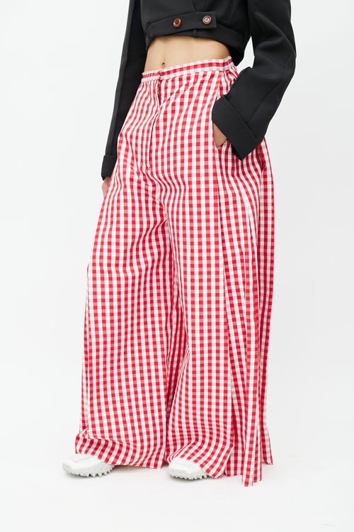 Marques
Almeida Red 
White Gingham Wide Leg Trouser