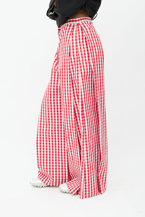 Marques
Almeida Red 
White Gingham Wide Leg Trouser