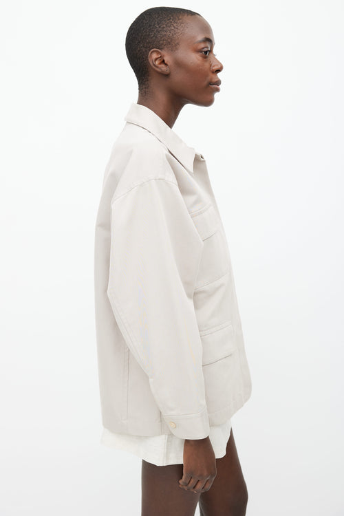 Maryam Nassir Zadeh Beige Four Pocket Jacket 