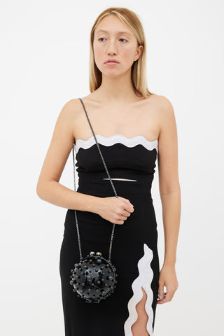 Marzook Black 
Grey Cyndrical Orb Bag