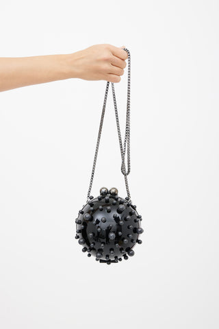 Marzook Black 
Grey Cyndrical Orb Bag