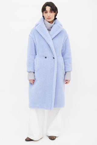 Max Mara Light Blue Teddy Coat