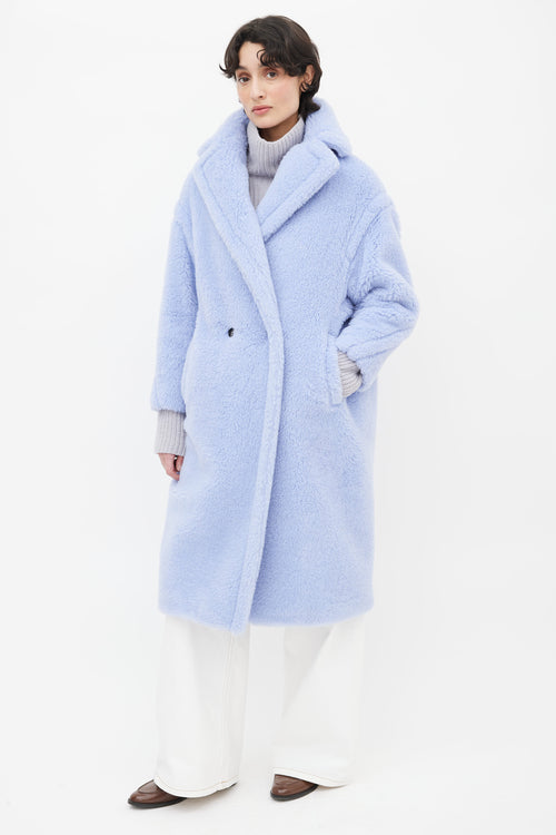 Max Mara Light Blue Teddy Coat