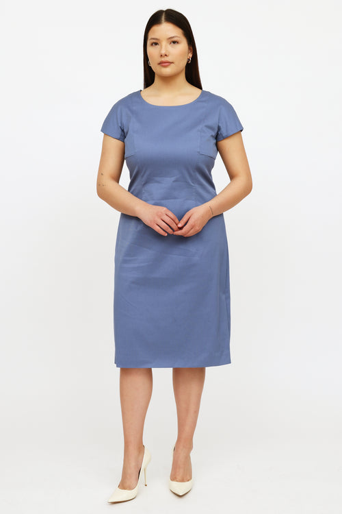 Max Mara Blue Midi Dress