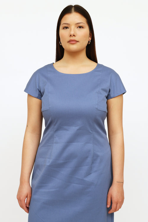 Max Mara Blue Midi Dress