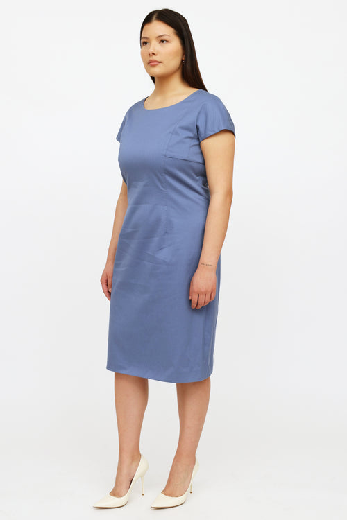 Max Mara Blue Midi Dress