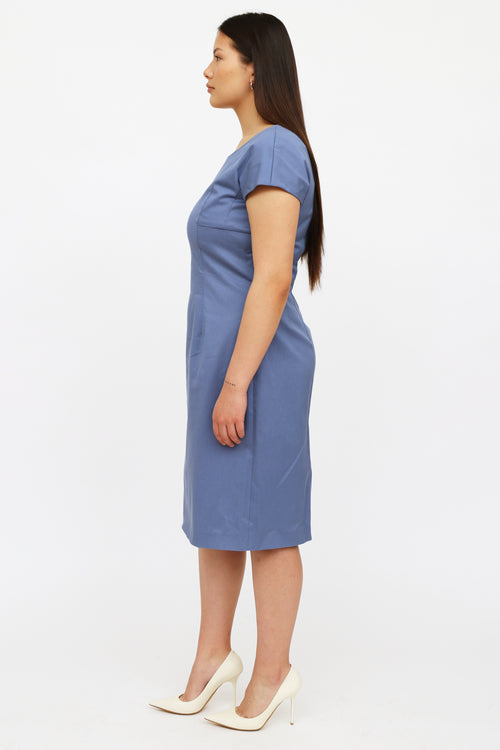 Max Mara Blue Midi Dress