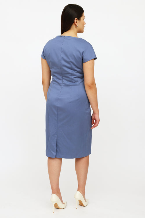 Max Mara Blue Midi Dress