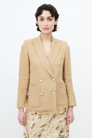 Max Mara Brown Linen Blazer