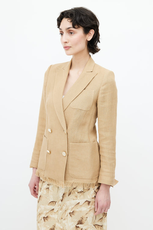 Max Mara Brown Linen Blazer