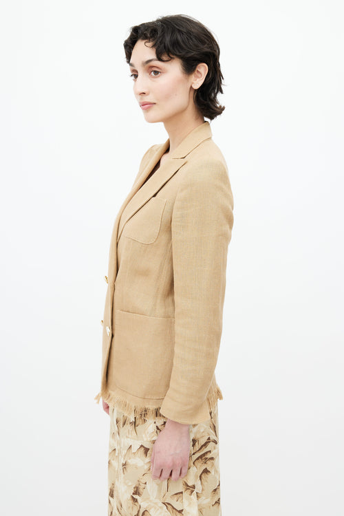 Max Mara Brown Linen Blazer