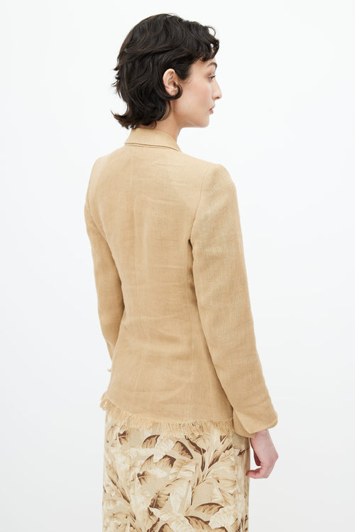 Max Mara Brown Linen Blazer