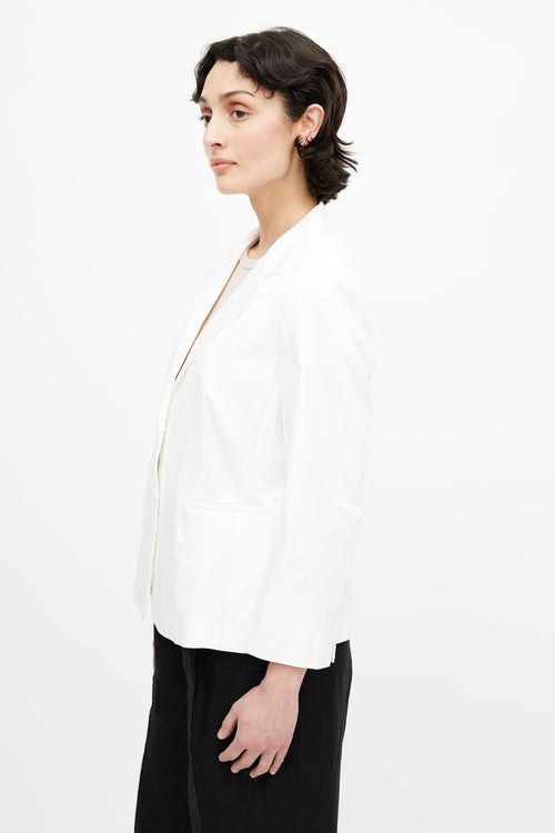 Max Mara White Two Button Blazer