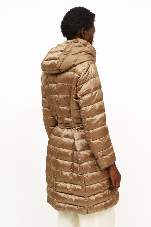 Max Mara Tan Reversible Puffer Coat