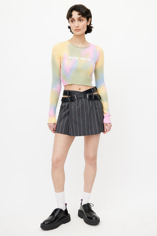 Miu Miu Multicolour Tie Dye Long Sleeve T-Shirt