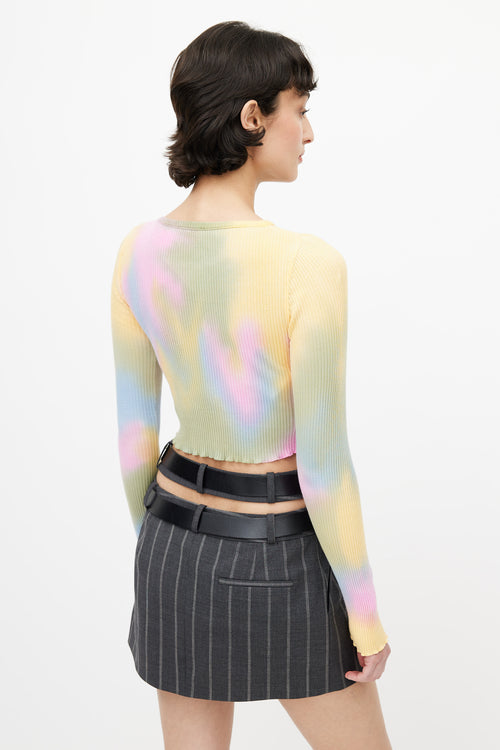 Miu Miu Multicolour Tie Dye Long Sleeve T-Shirt