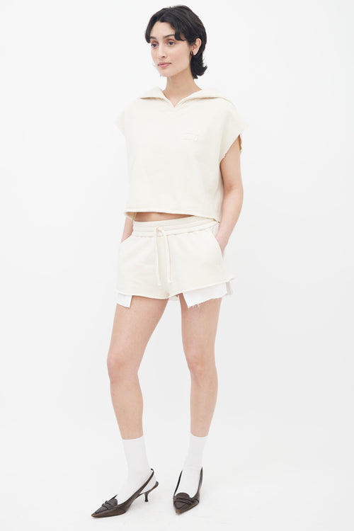 Miu Miu Spring 2022 Cream Cut Out Short