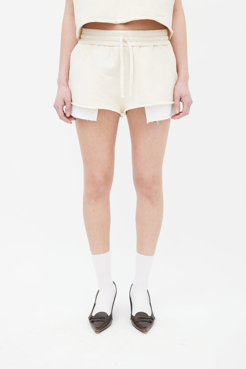 Miu Miu Spring 2022 Cream Cut Out Short