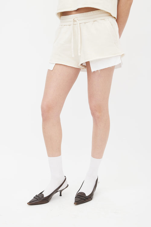 Miu Miu Spring 2022 Cream Cut Out Short