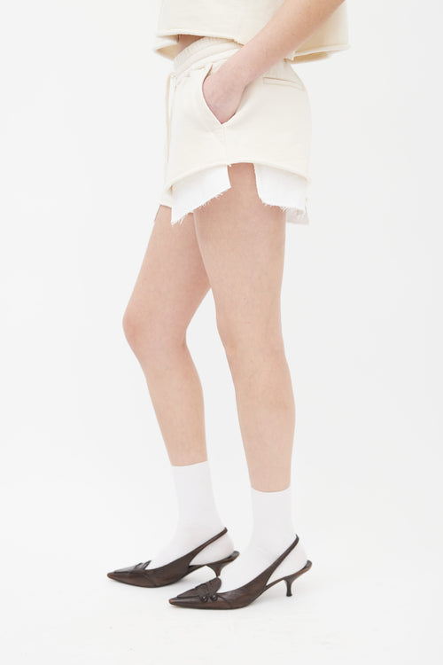 Miu Miu Spring 2022 Cream Cut Out Short