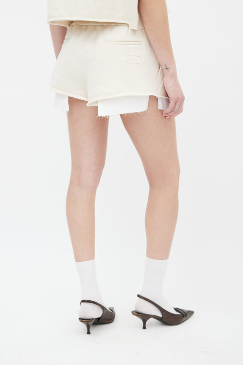 Miu Miu Spring 2022 Cream Cut Out Short