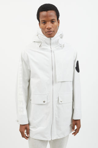 Moncler White Jereme Giubbotto Long Parka