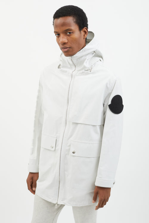 Moncler White Jereme Giubbotto Long Parka