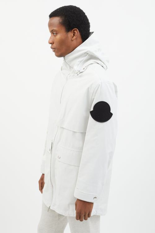 Moncler White Jereme Giubbotto Long Parka