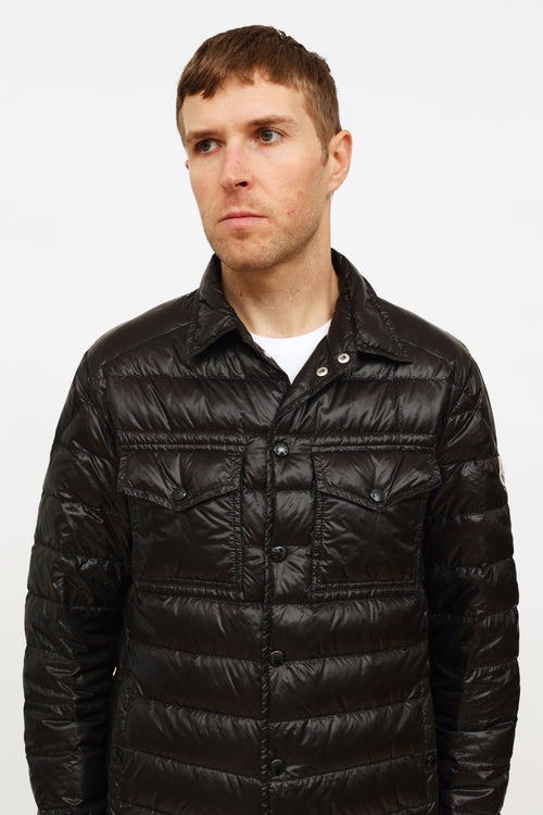 Moncler Black Down Nylon Quilted Gregoire Puffer Jacket