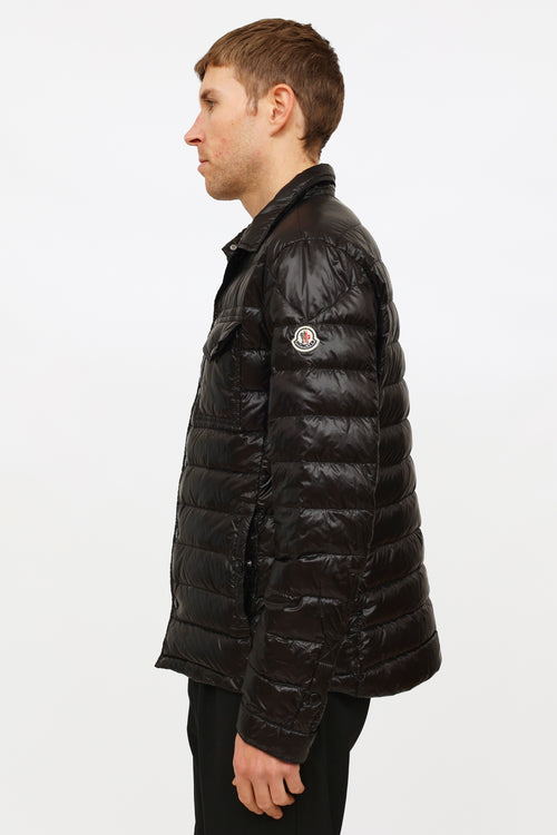 Moncler Black Down Nylon Quilted Gregoire Puffer Jacket