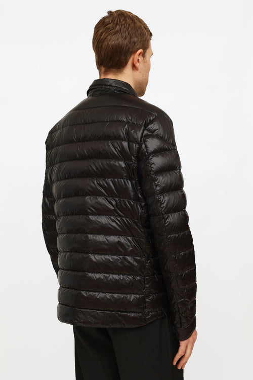 Moncler Black Down Nylon Quilted Gregoire Puffer Jacket