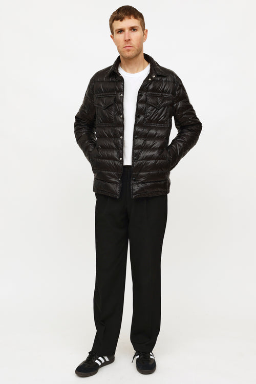 Moncler Black Down Nylon Quilted Gregoire Puffer Jacket