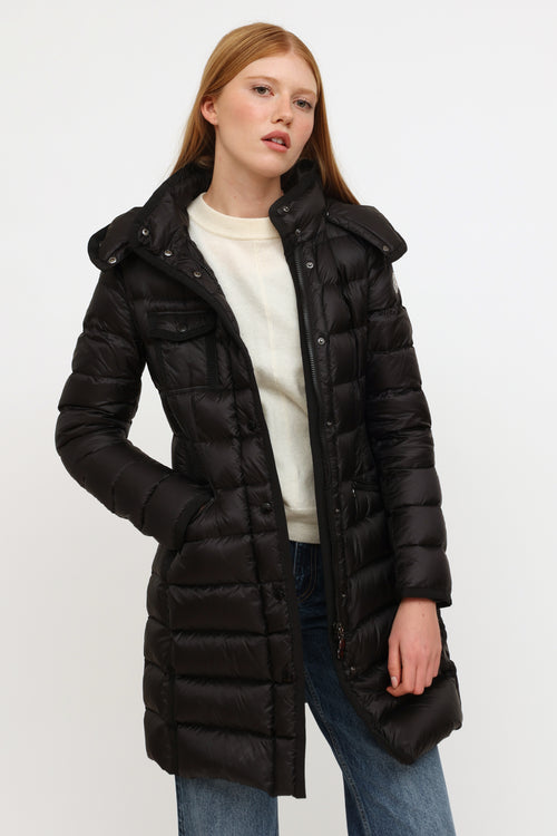 Black Hermine Down Coat