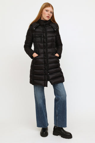 Moncler Black Hermine Down Coat