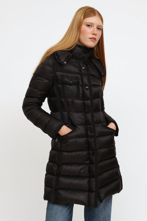 Black Hermine Down Coat