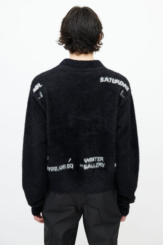 Mr. Saturday Black Mohair Polo Sweater