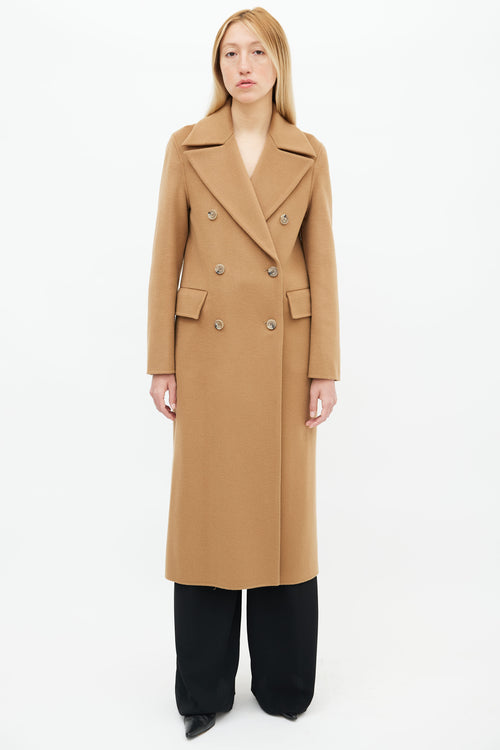 Nanushka Brown Wool Double Breasted Coat