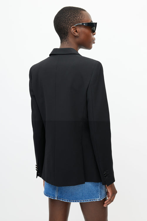 Neil Barrett Black Satin Blazer