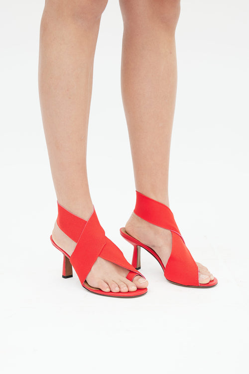 Neous Red Alya 90mm Slingback Heel