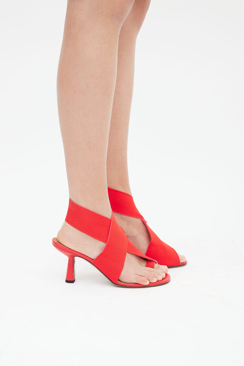 Neous Red Alya 90mm Slingback Heel