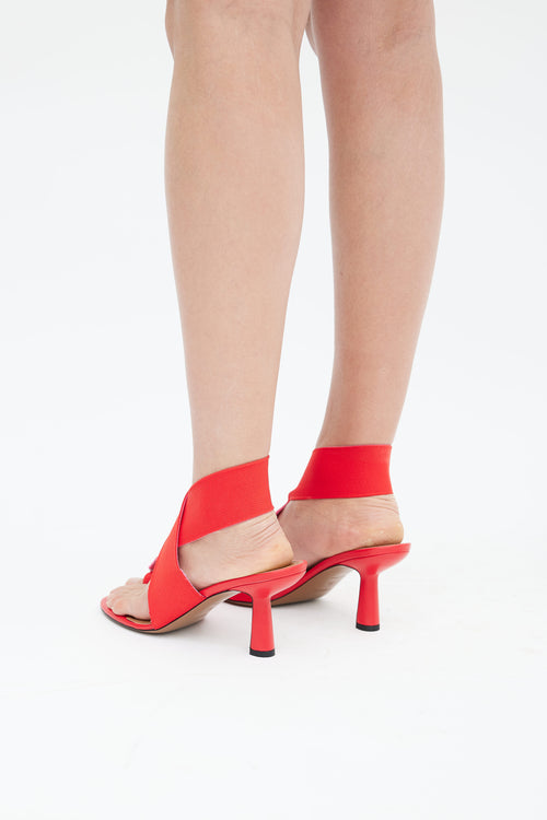 Neous Red Alya 90mm Slingback Heel