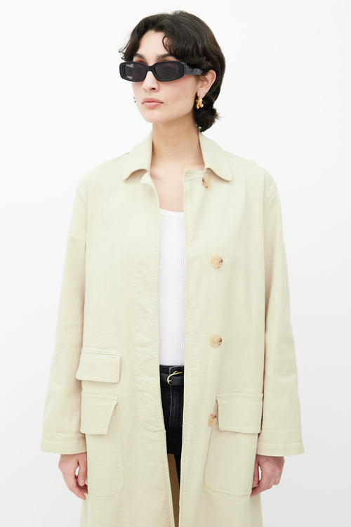 Nili Lotan Beige Cotton Long Coat