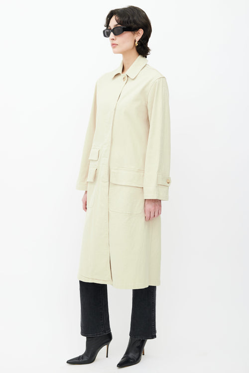 Nili Lotan Beige Cotton Long Coat