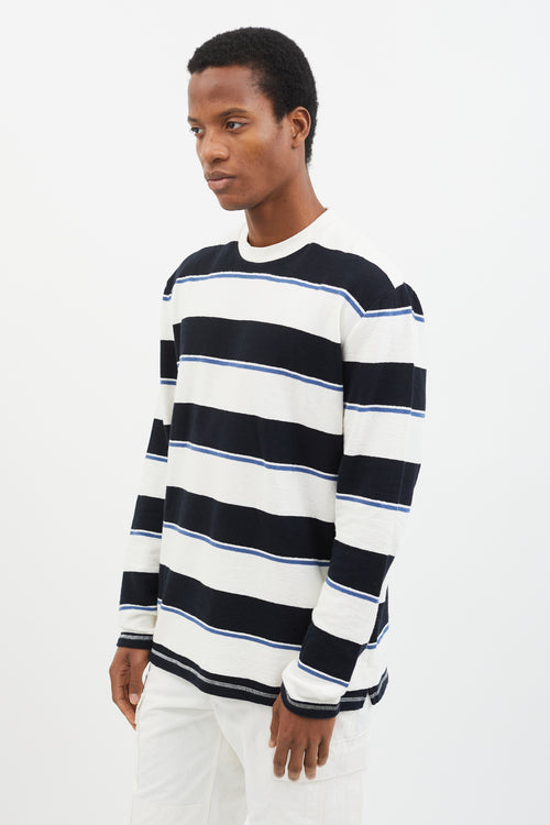 Norse Projects Navy 
White Stripe Long Sleeve T-Shirt