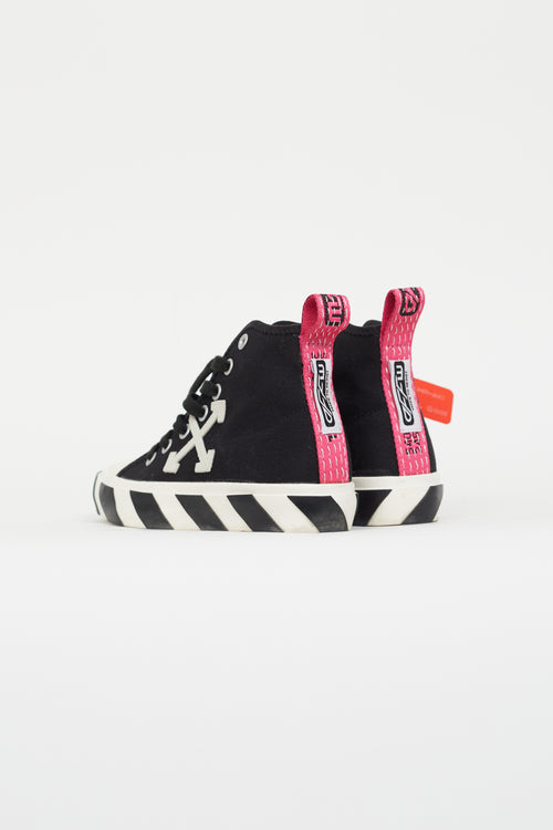 Off-White Black Mid Top Vulcanized Sneaker