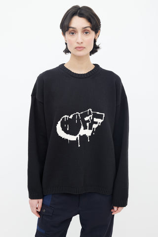 Off-White Black 
White Bubble Arrow Knit Sweater